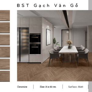 Gạch Lát nền, ốp tường Ý Mỹ 15x60 A156005R