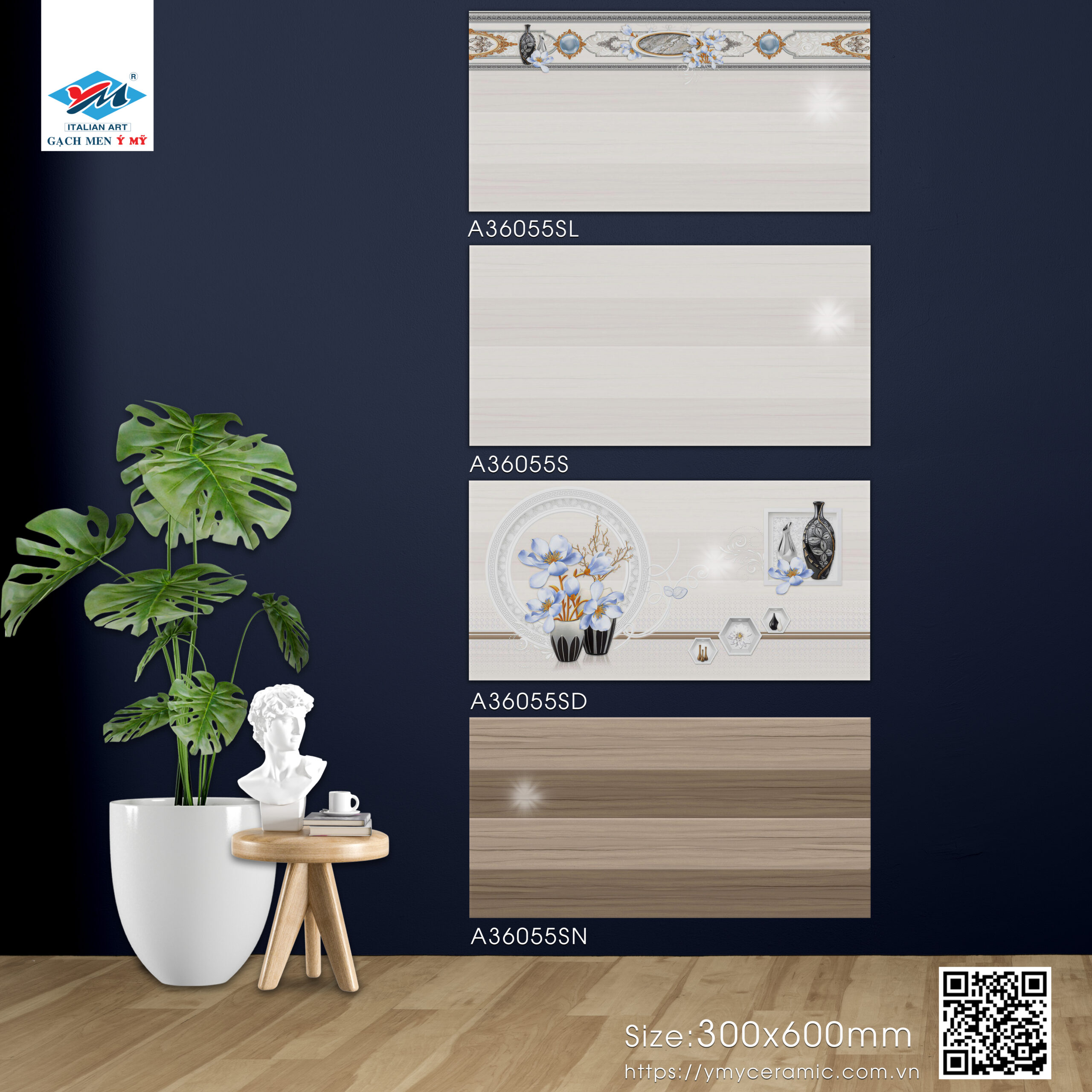 Gạch Ốp tường Ý Mỹ 30x60 A36055S - Ảnh 6
