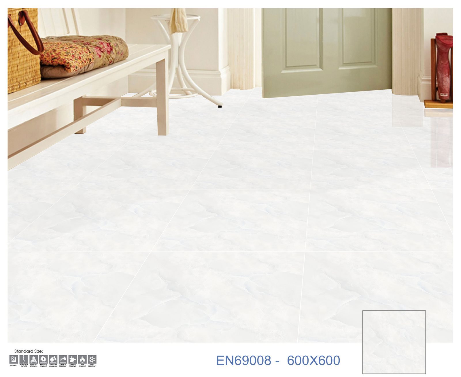 Gạch Lát nền Ý Mỹ 60x60 EN69008 - Ảnh 2