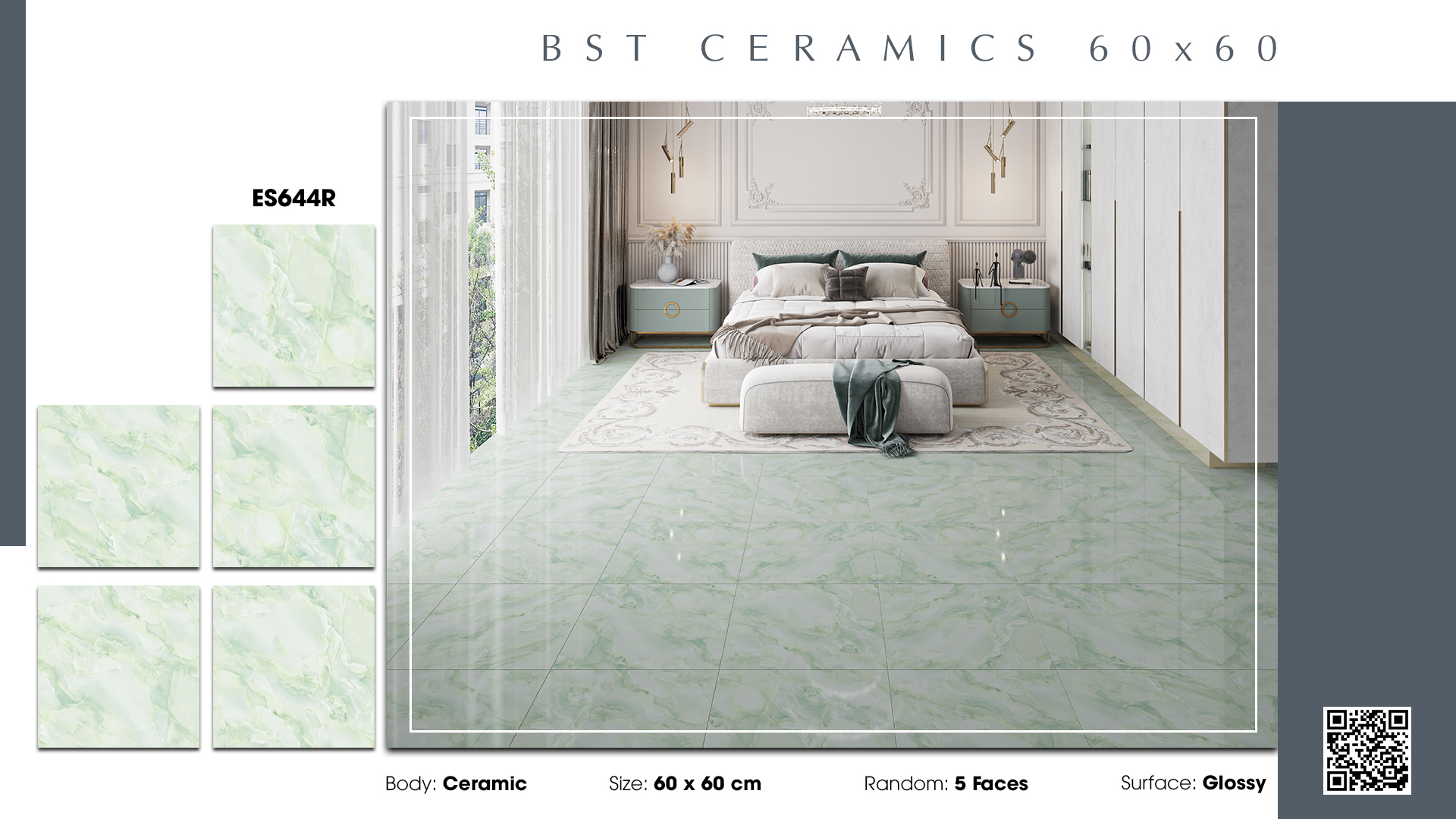 Gạch Lát nền Ý Mỹ 60x60 ES644R