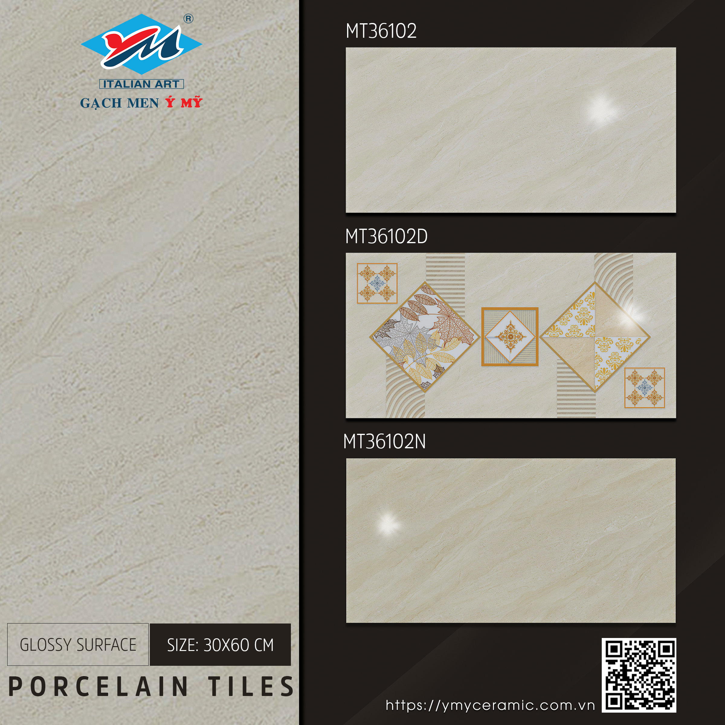 Gạch Ốp tường Ý Mỹ 30x60 MT36102D - Ảnh 4