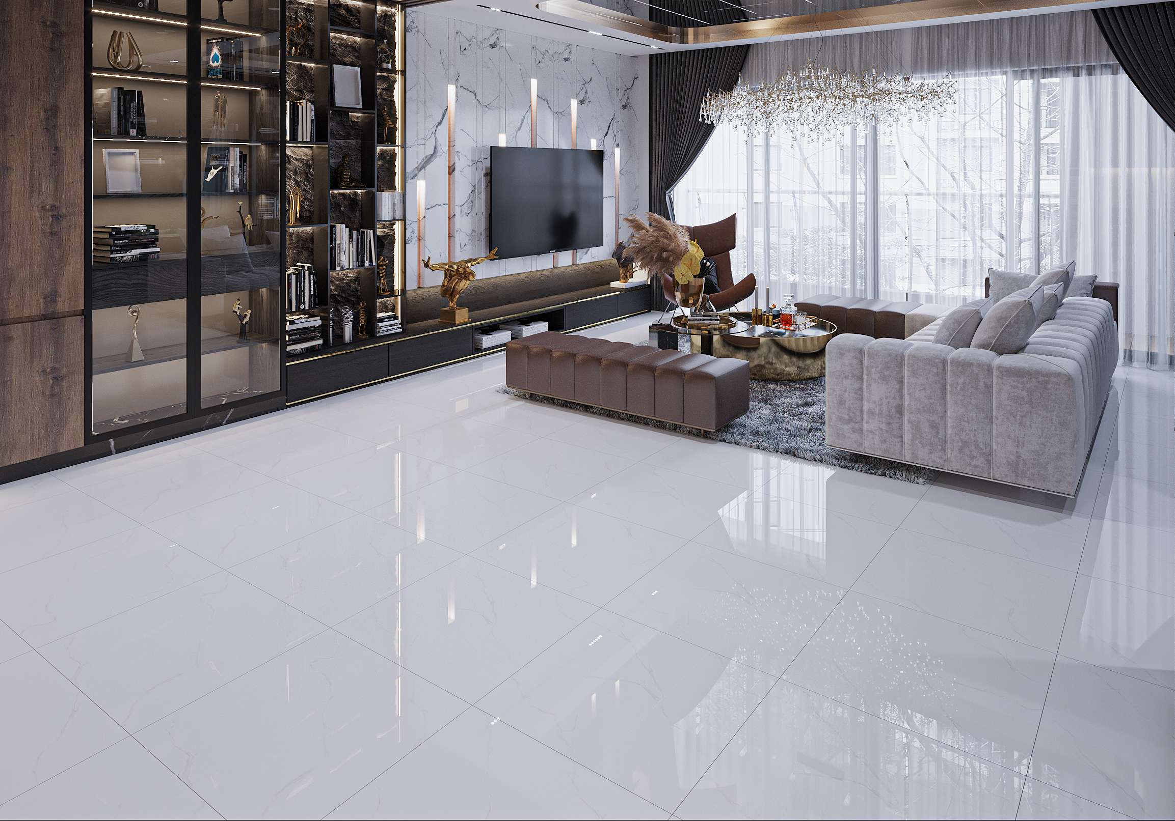 Gạch Lát nền Ý Mỹ 60x60 NT68806R - Ảnh 7