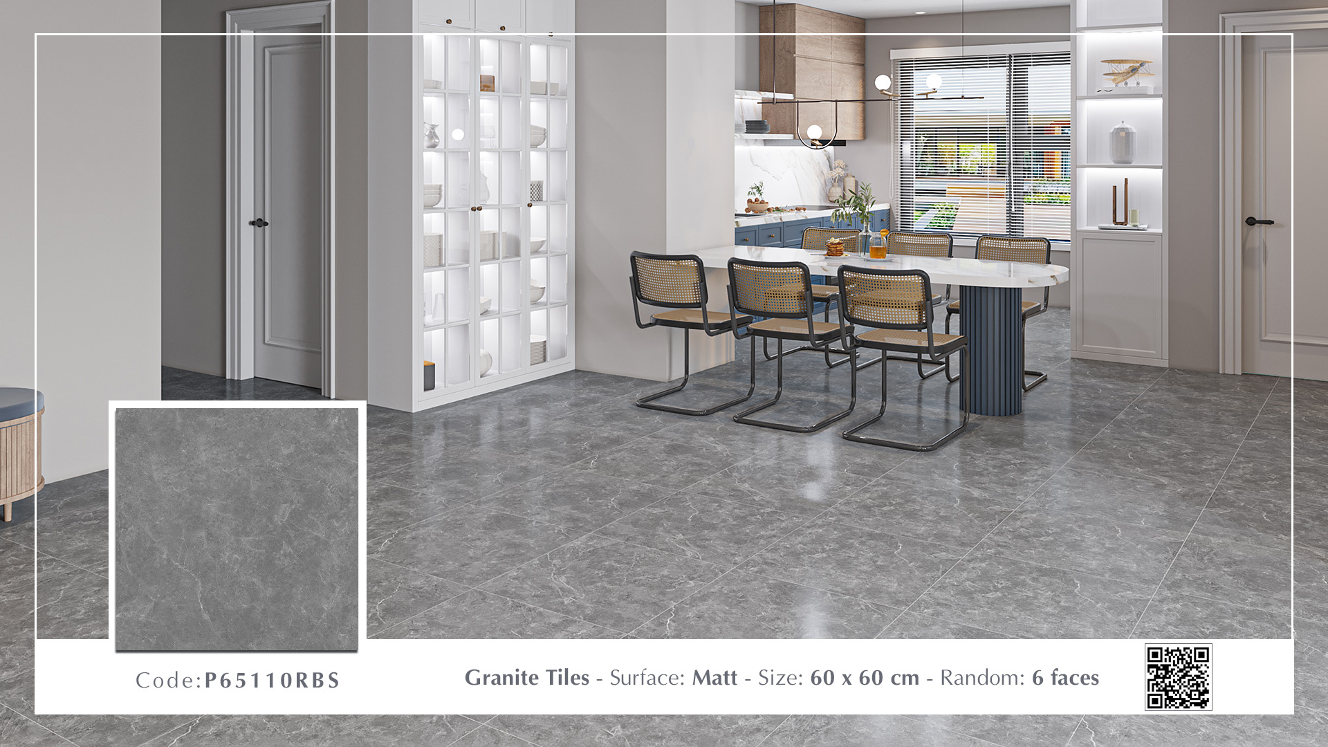 Gạch Lát nền Ý Mỹ 60x60 P65110RBS