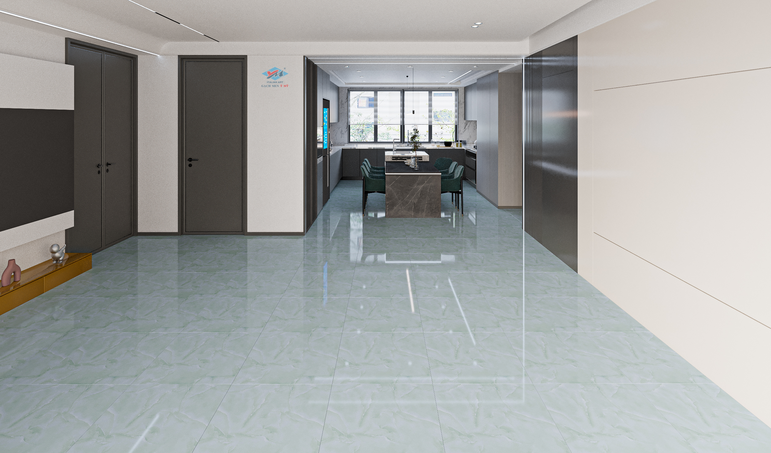 Gạch Lát nền Ý Mỹ 60x60 P68128 - Ảnh 2