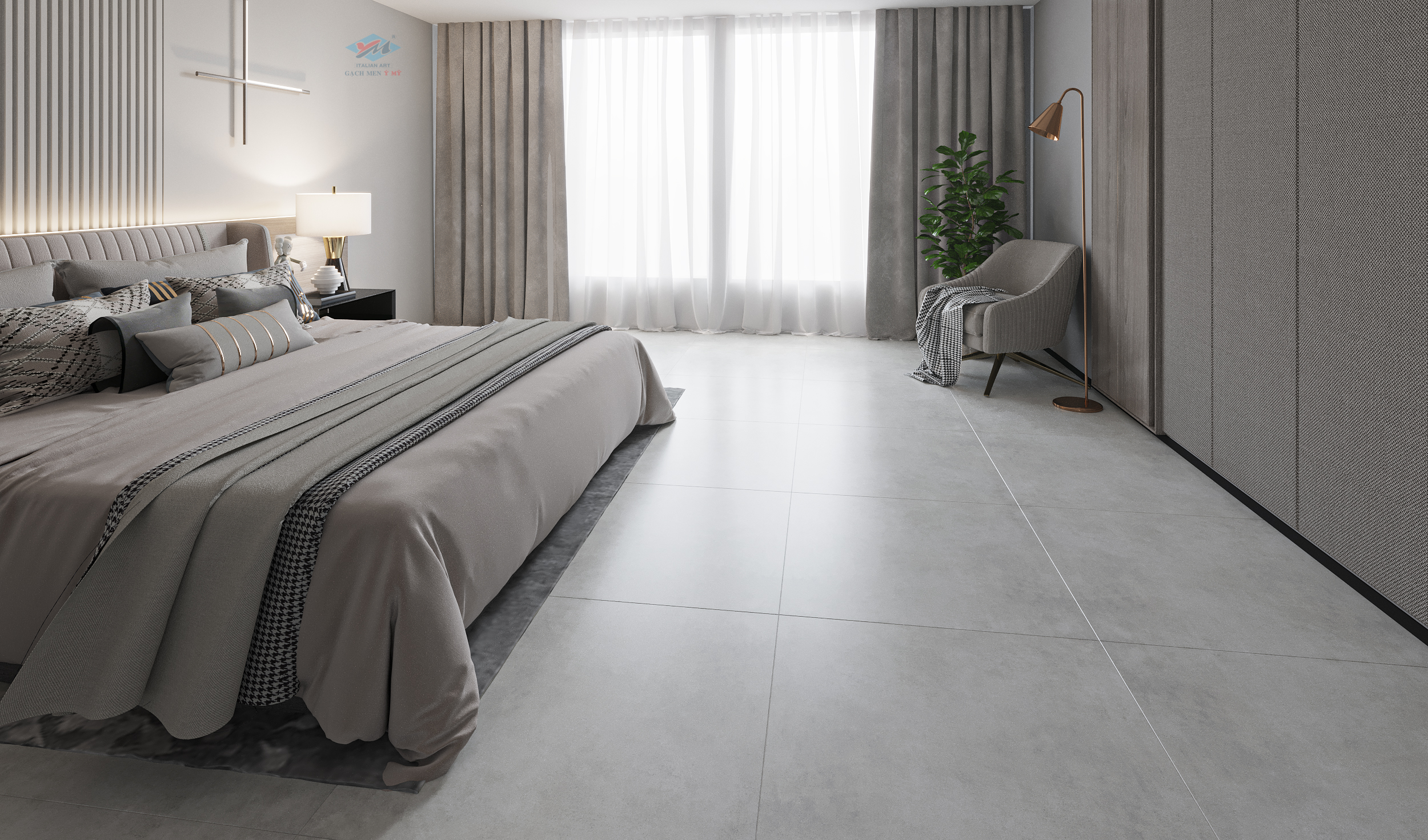 Gạch Lát nền Ý Mỹ 80x80 P85001 - Ảnh 2