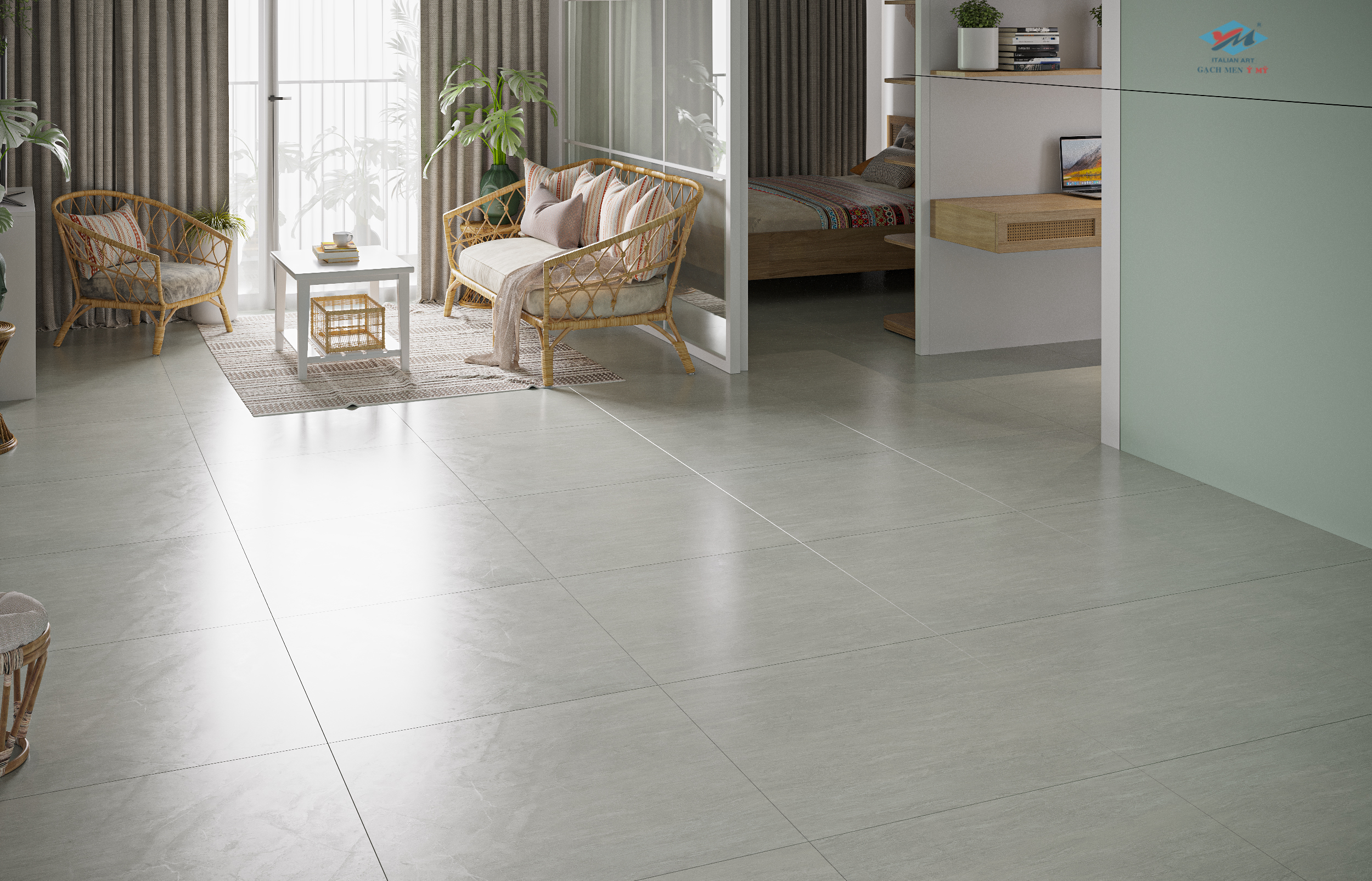 Gạch Lát nền Ý Mỹ 80x80 P85018R - Ảnh 6
