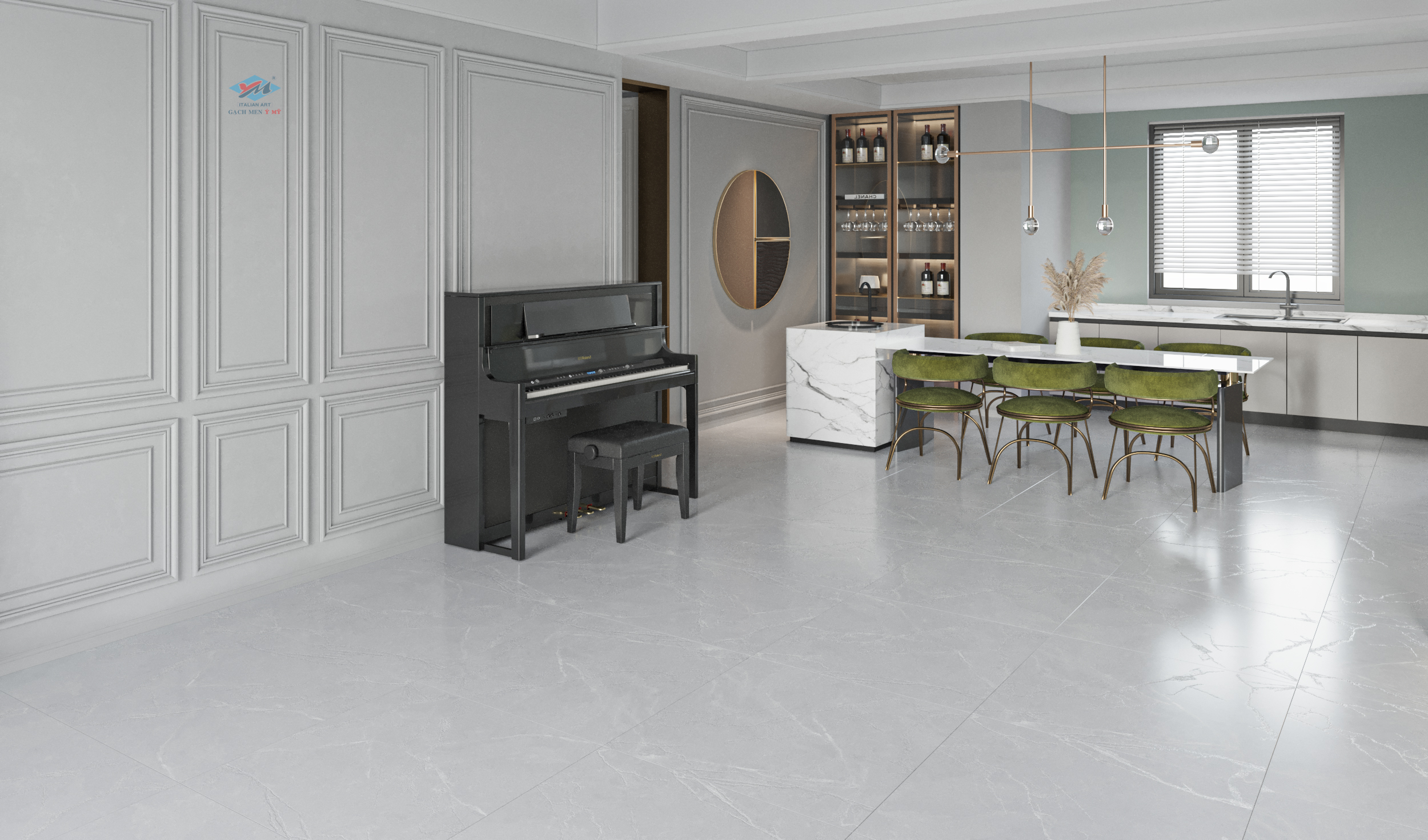 Gạch Lát nền Ý Mỹ 80x80 P85024RC - Ảnh 3