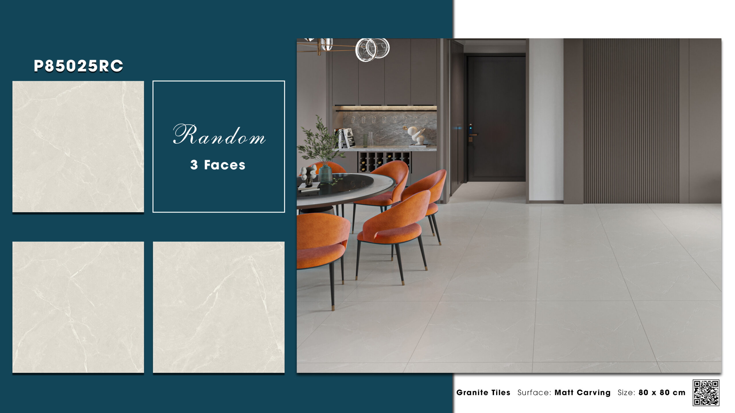 Gạch Lát nền Ý Mỹ 80x80 P85025RC