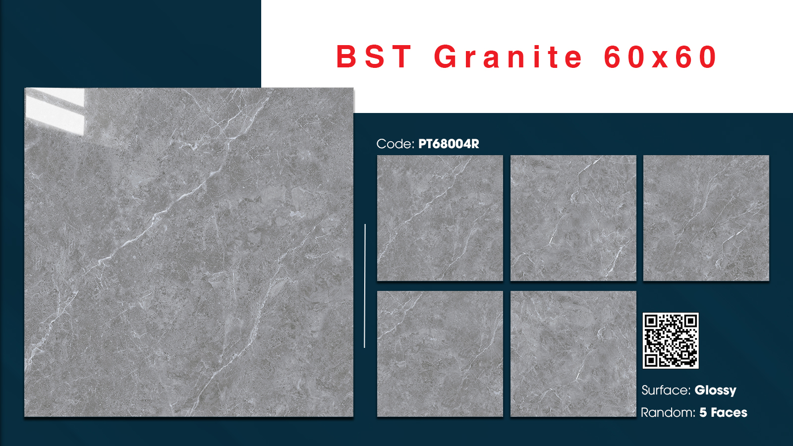 Gạch Lát nền, ốp tường Ý Mỹ 60x60 PT68004R