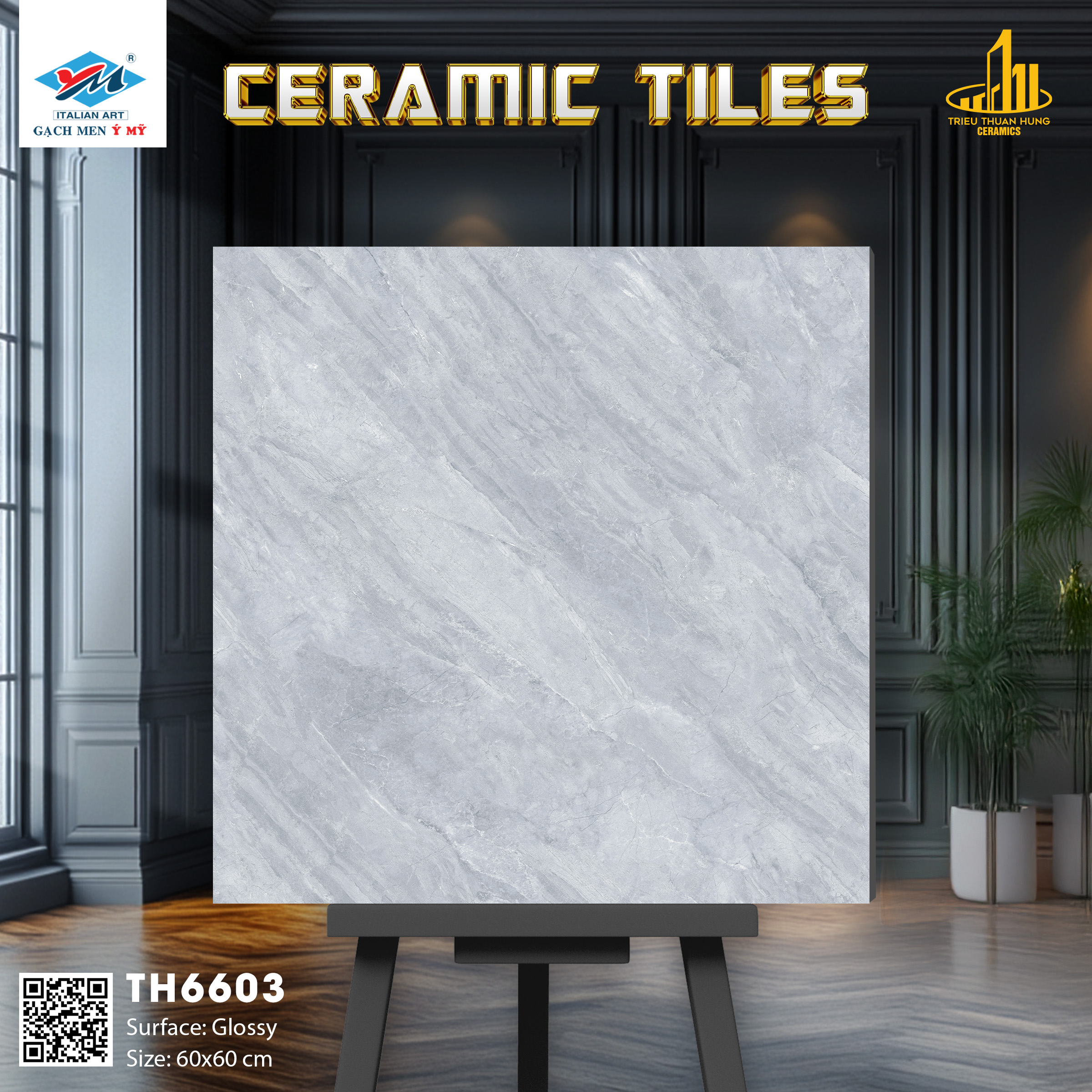 Gạch Lát nền Ý Mỹ 60x60 TH6603 - Ảnh 4