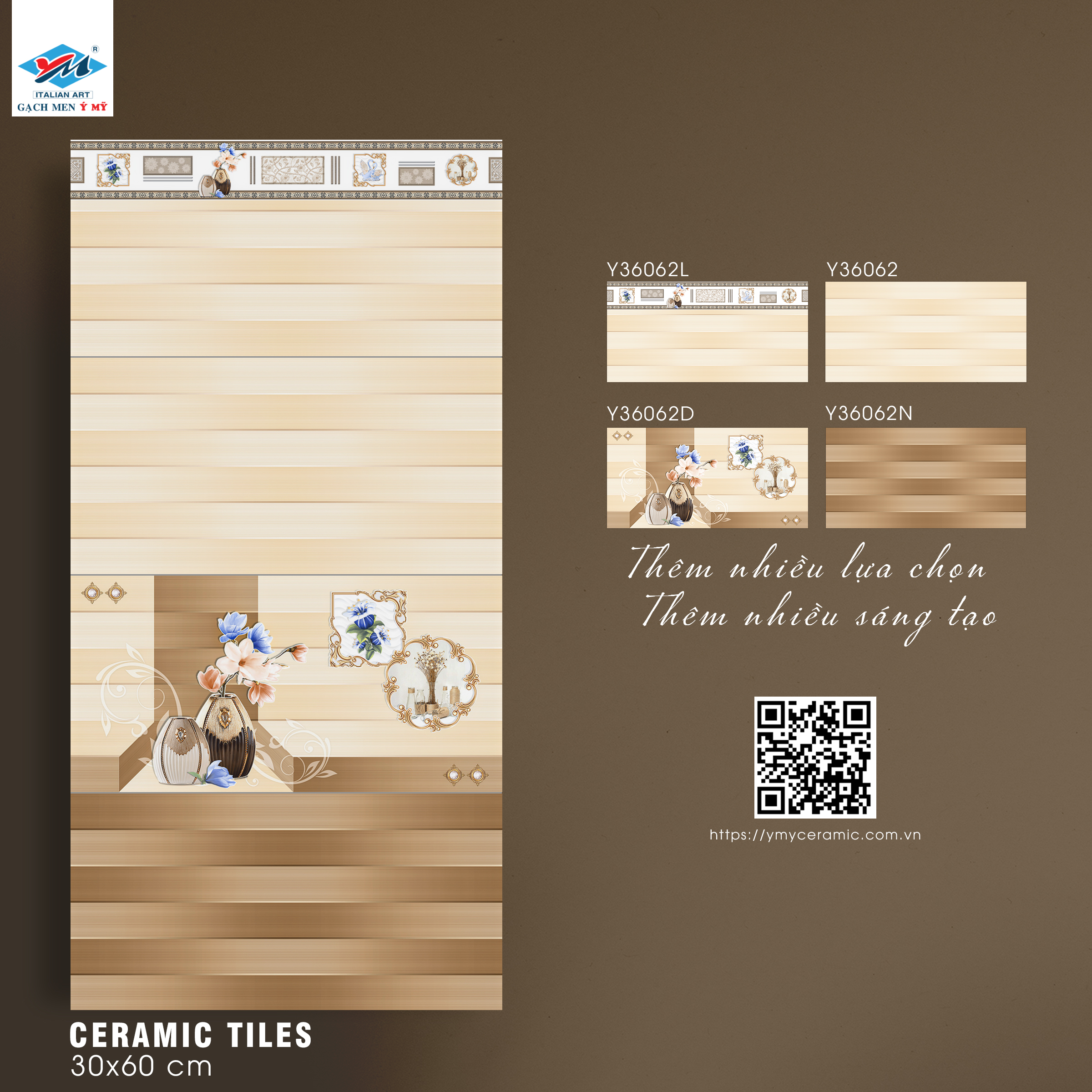 Gạch Ốp tường Ý Mỹ 30x60 Y36062S - Ảnh 8