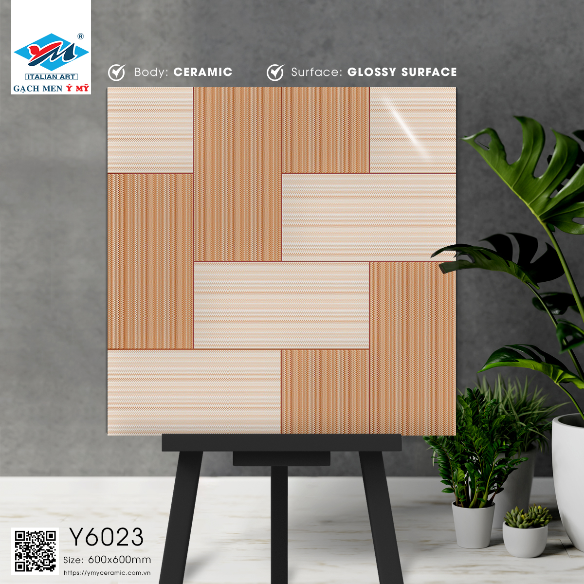 Gạch Lát nền Ý Mỹ 60x60 Y6023 - Ảnh 5