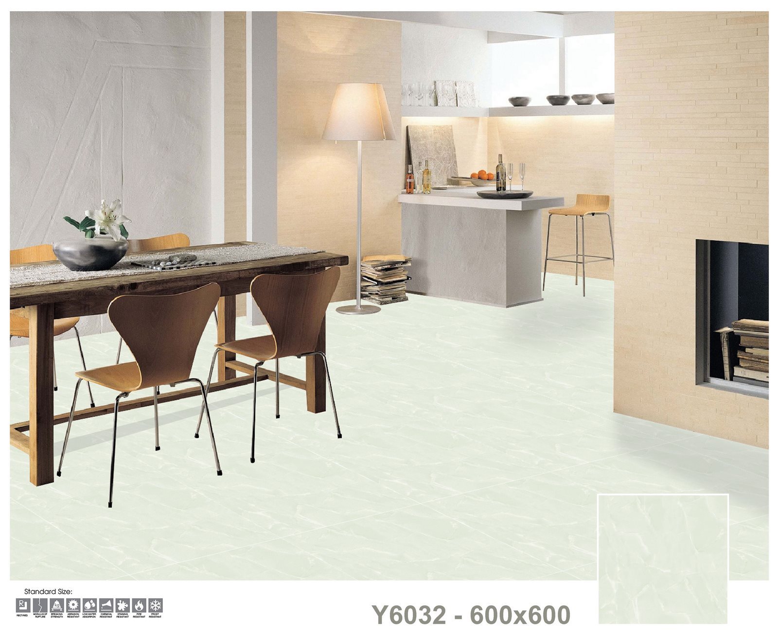 Gạch Lát nền Ý Mỹ 60x60 Y6032 - Ảnh 2