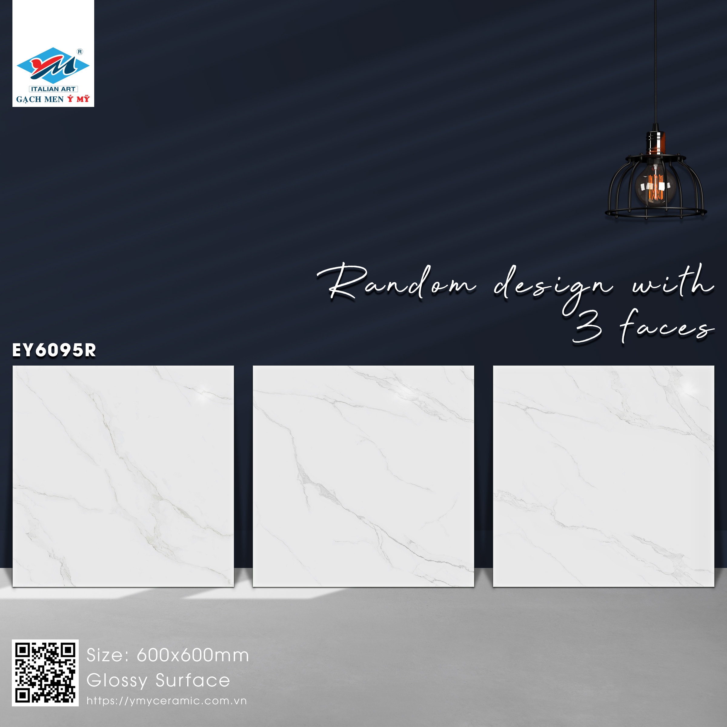 Gạch Lát nền Ý Mỹ 60x60 EY6095R - Ảnh 7