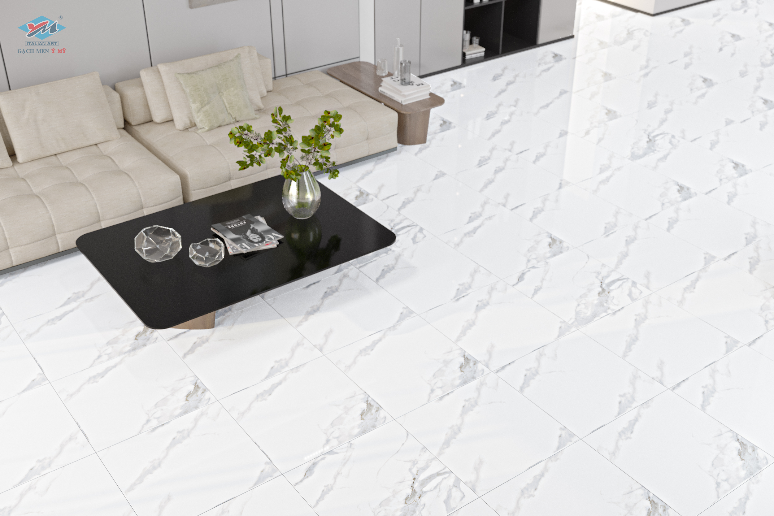 Gạch Lát nền, ốp tường Ý Mỹ 60x60 Y6099R - Ảnh 7