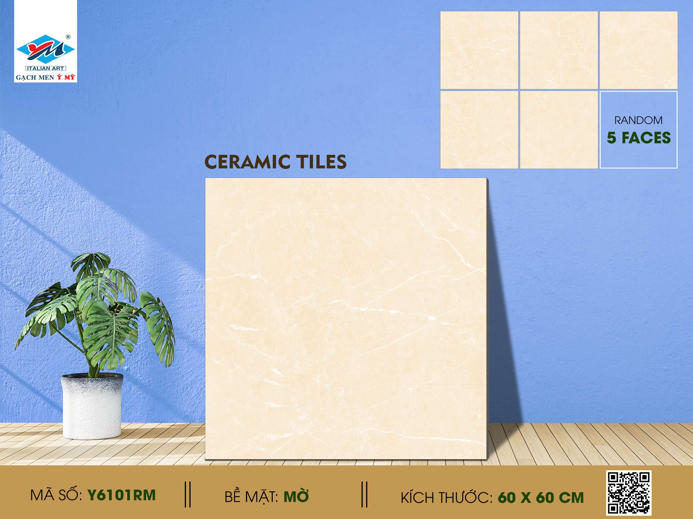 Gạch Lát nền Ý Mỹ 60x60 Y6101RM - Ảnh 9
