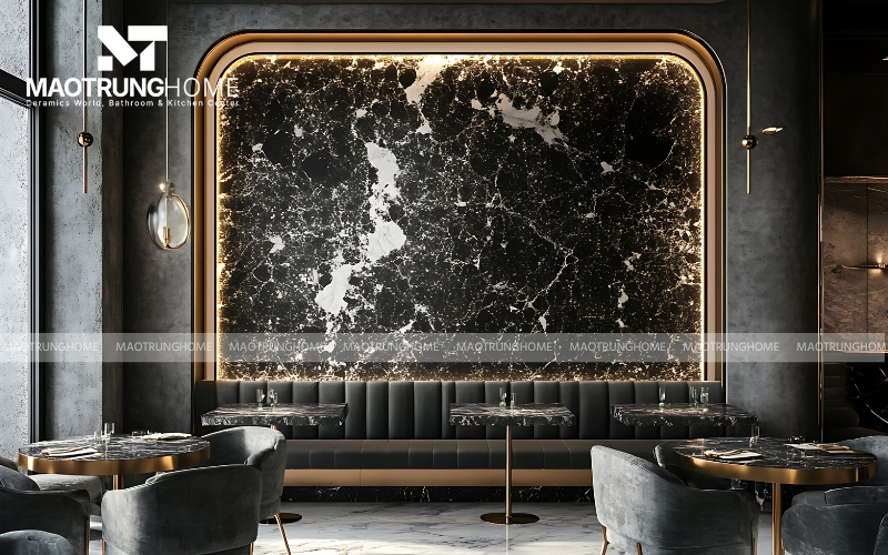 Ốp tường nhà màu đen