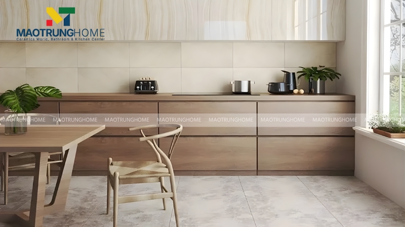 Đá Marble rất phù hợp với bếp phong cách cổ điển