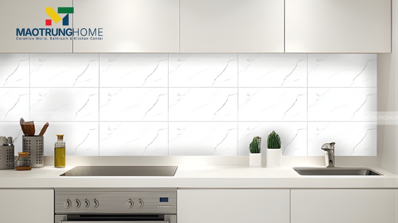 Gạch mosaic là một điểm nhấn nghệ thuật cho căn bếp