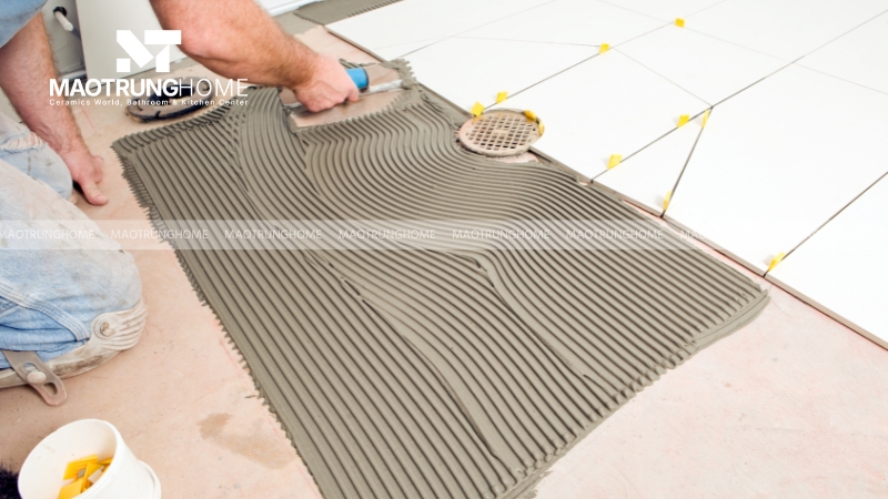 Không nên dùng xi măng trắng để ốp lát gạch