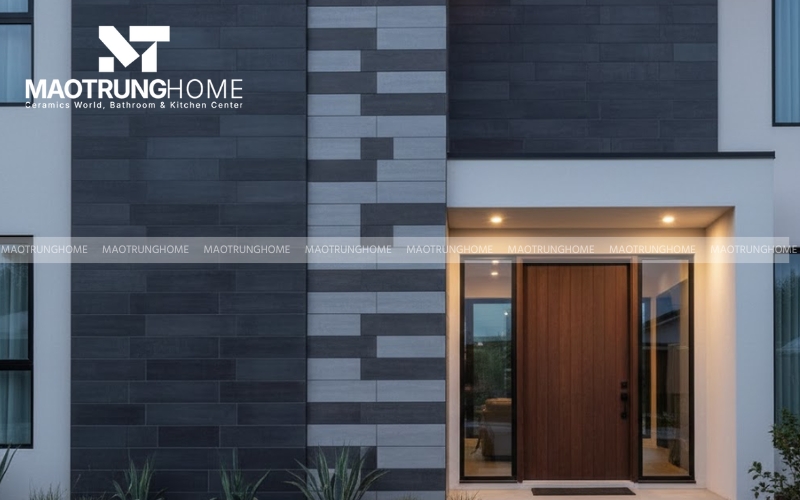Gạch gốm ốp mặt tiền nhà