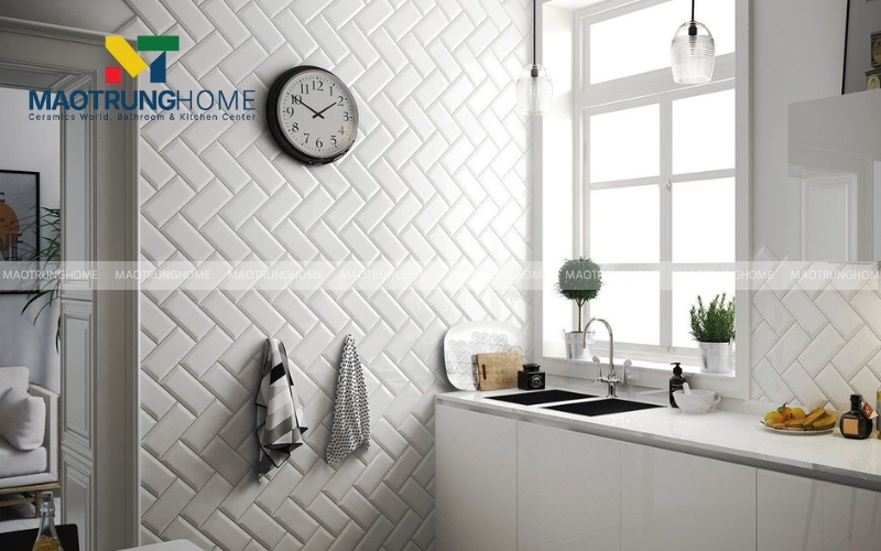 Gạch gốm thẻ ốp xương cá