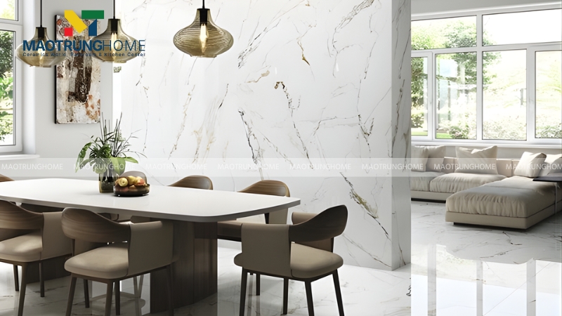 Gạch giả đá mang lại vẻ đẹp sang trọng với những đường vân tự nhiên