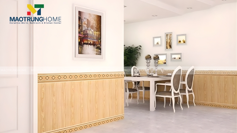 Gạch giả gỗ tái hiện các đường vân gỗ một cách chân thực