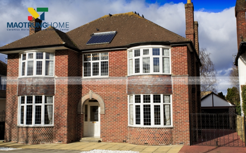 Mẫu gạch thẻ giả cổ INAX màu nâu đất