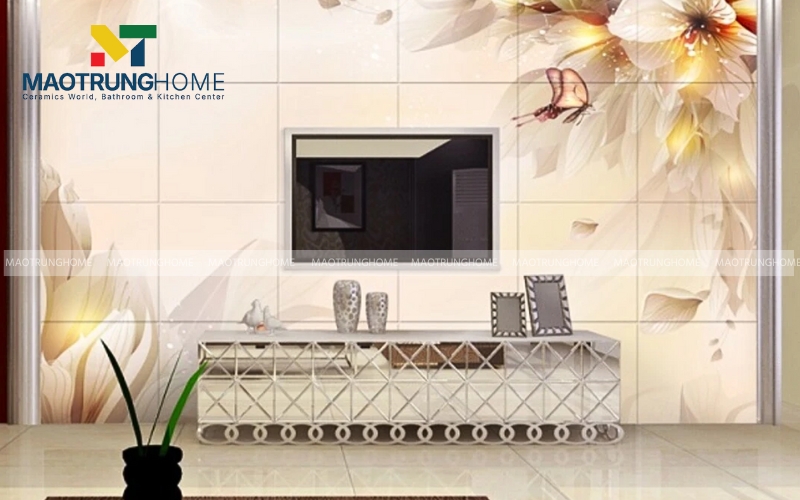 Tranh gạch 3D hình hoa