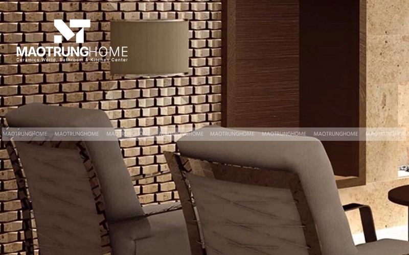 Gạch thẻ 3D màu nâu đất