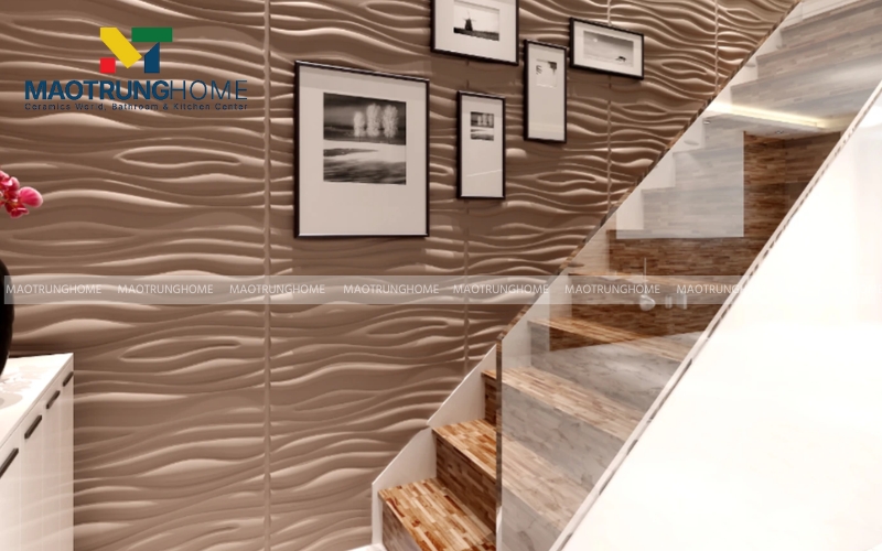 Gạch 3D ốp cầu thang