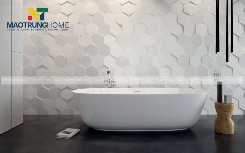 Gạch 3D ốp phòng tắm lục giá