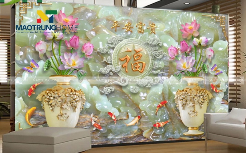 Mẫu gạch 3D cho phòng thờ