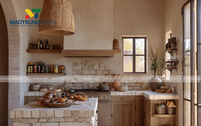 Mẫu gạch thẻ ốp tường nhà bếp